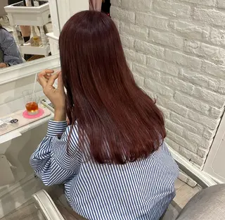 ロング カラー ヘアアレンジ/ 暖色🩵hazukiのヘアスタイル