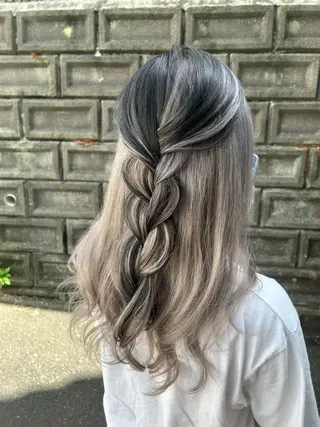 カラー ダブルスキルエクステ /羽エクステ白石宇由のヘアスタイル