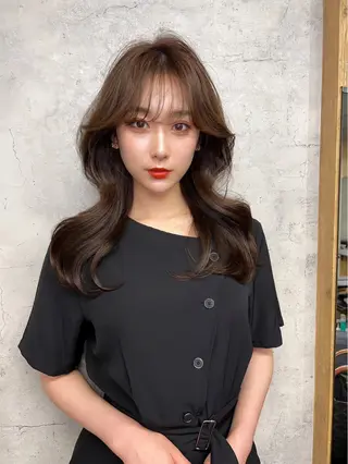 ミディアム カラー パーマ ヘアアレンジ foi. フォワ所属・🇰🇷韓国トレンド ヘア🇰🇷高田のヘアスタイル