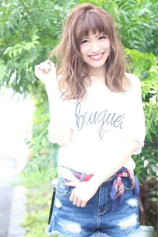 ミディアム カラー 🌼圧倒的な口コミ数 BRAVE柏東口のヘアスタイル