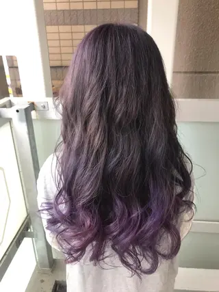 ロング カラー 岩谷/ブリーチ 🪽透明感カラーのヘアスタイル