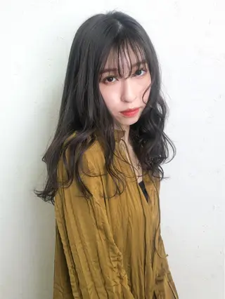 セミロング カラー 池田 寿子のヘアスタイル