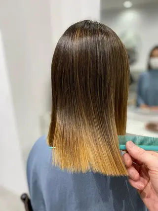 ミディアム 髪質改善、縮毛矯正 店長浅野太郎のヘアスタイル