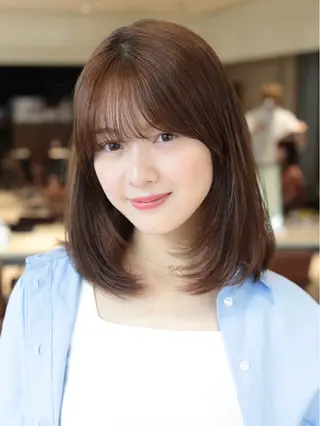 セミロング カラー 髙木美緒🌿 レイヤー/アレンジのヘアスタイル