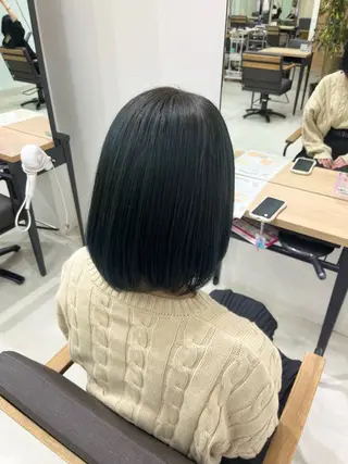 ミディアム カラー 韓国風ヘア さらのヘアスタイル