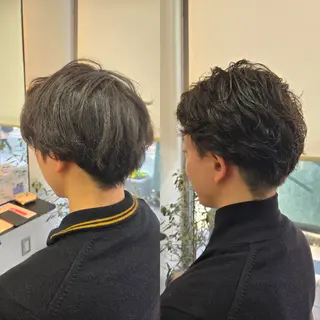 ショート パーマ メンズ 野村 果音(カノン)のヘアスタイル