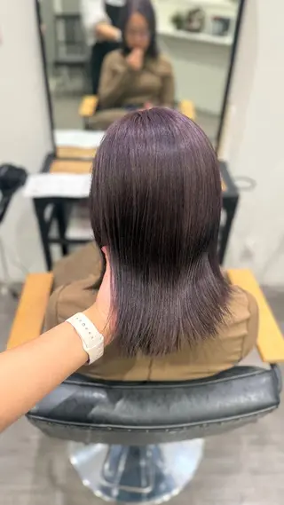 ミディアム カラー 艶髪レイヤー上田 紗也🇰🇷💗のヘアスタイル