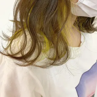 ロング カラー ヘアアレンジ 🎀暖色カラー🎀 ♡yurika♡のヘアスタイル