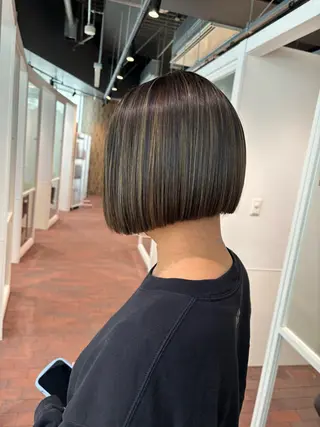 ショート カラー マンツーマン 縮毛矯正/マユコのヘアスタイル