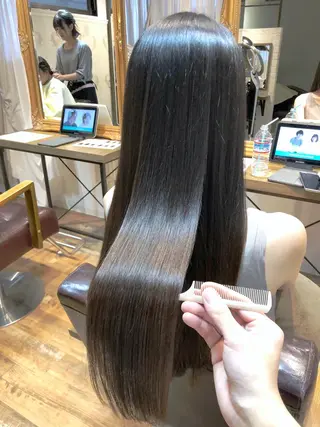 ロング カラー 髪質改善くすみカラー 🍀/石川大輔のヘアスタイル