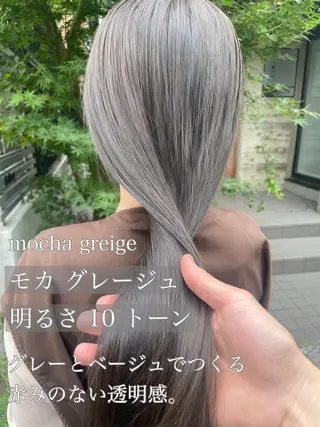 ミディアム カラー 顔周りカット 【オノザワリョウ】のヘアスタイル