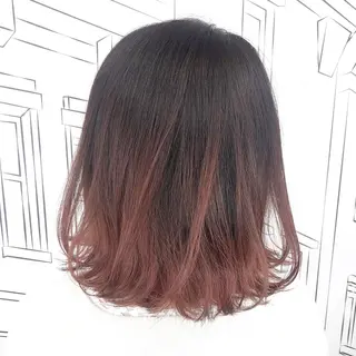 ミディアム カラー TOMOKA 艶髪/透明感カラーのヘアスタイル