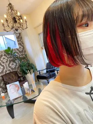 ミディアム カラー ヨシダ トオルのヘアスタイル