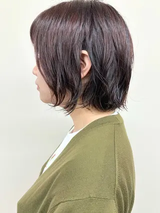 ミディアム ボブ/ゆるふわ ボブパーマ/とういのヘアスタイル