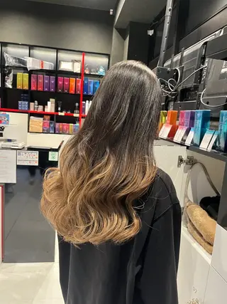 ロング ボブパーマ/レイヤー カット/KINAMIのヘアスタイル