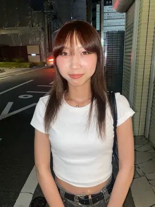 セミロング カラー ソノダ リコのヘアスタイル