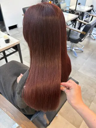 セミロング カラー 🥀韓国ヘア🥀 宮津真菜のヘアスタイル