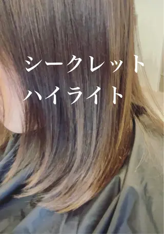 ミディアム カラー 髪質改善 LIME 長野駅のヘアスタイル