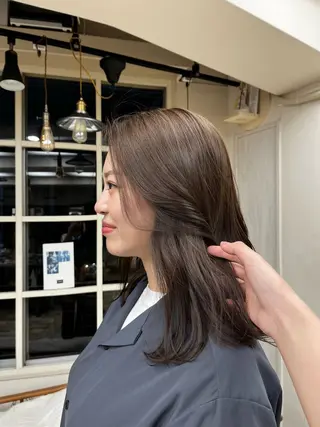 ミディアム カラー りこ 11/4空きありのヘアスタイル