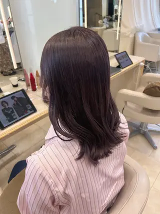 セミロング ツヤ感／似合わせ カラー🌿yuiのヘアスタイル