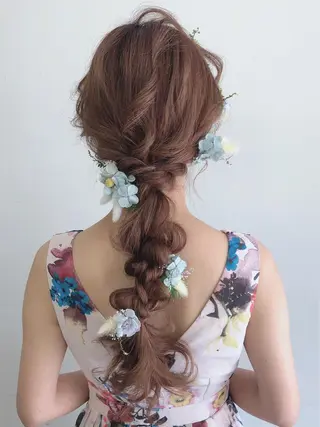 ロング カラー ヘアアレンジ シアーベージュニスト 🥣大石亜里紗のヘアスタイル
