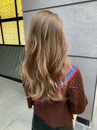 ロング カラー レイヤー専門家 ダブルカラー修のヘアスタイル