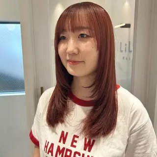 ミディアム カラー チアキ ジュリのヘアスタイル