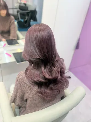 ロング カラー YUZUKI艶カラー /似合わせ小顔カットのヘアスタイル