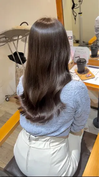 ロング カラー 韓国風・ブリーチなし ・あり後藤 一斗店長のヘアスタイル