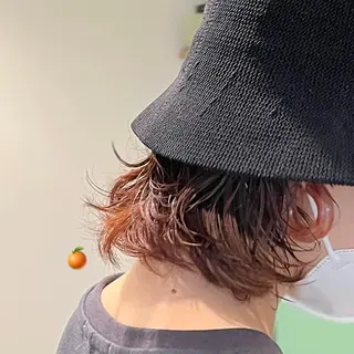 ミディアム カラー パーマ HOM chisaのヘアスタイル