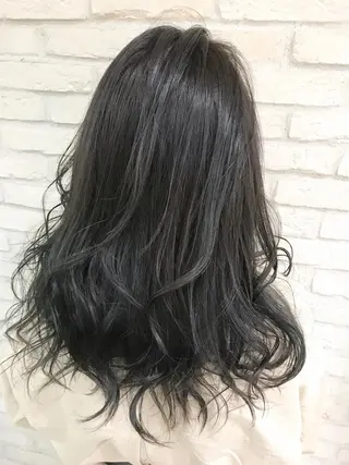 セミロング カラー 横浜🍒ルーツカラー エクステ/RIEのヘアスタイル
