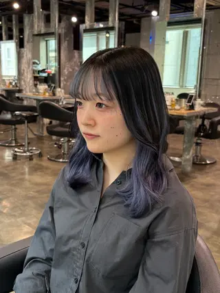 ミディアム カラー ハイトーン 横浜💞ミオのヘアスタイル