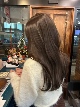 ロング カラー ninaアイドル前髪 ×透明感🎀のヘアスタイル