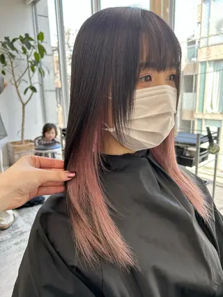 ロング カラー 韓国/ハイトーン/ ボブ🎀MIKU🎀のヘアスタイル