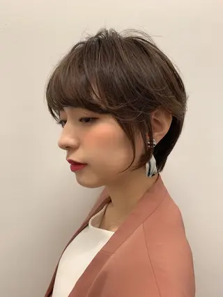 ショート 縮毛/ショート/ ボブ/レイヤー/小原のヘアスタイル