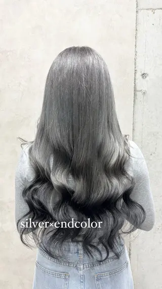 ロング カラー Rin♡透明感ピンク 🎀白肌ラベンダーのヘアスタイル