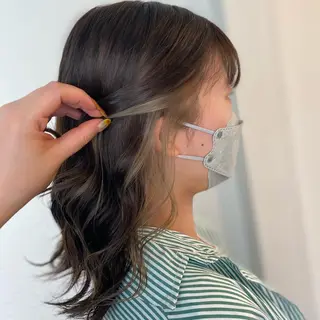 ミディアム カラー ヘアアレンジ DANY🦋名駅✂︎ 艶髪/透明感カラーのヘアスタイル