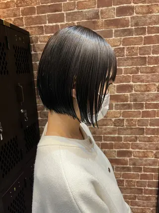 ショート カラー パーマ ヘアアレンジ メンズ キッズ ネイル マツエク・マツパ アイブロウ 久木原 ゆりのヘアスタイル
