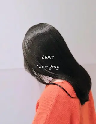 ミディアム カラー 縮毛矯正をしている人 のためのカラーのヘアスタイル
