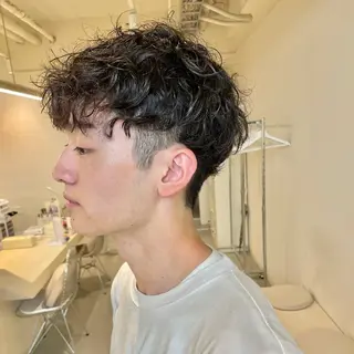 パーマ メンズ ショート・ボブ ・ウルフ✂︎IMAIのヘアスタイル