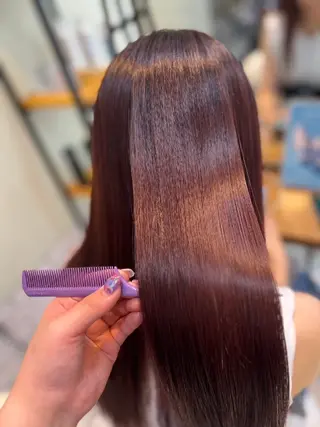 ロング カラー 髪質改善トリートメントループス大倉山店所属・けい もえこのヘアスタイル