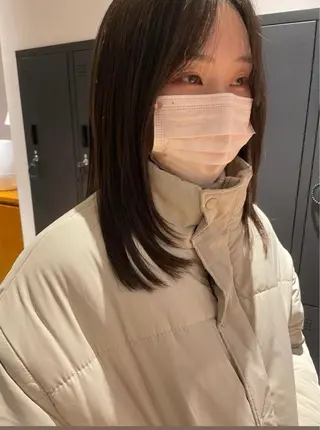 ミディアム 暖色カラーボブカット 🍇⛄️佐藤愛里のヘアスタイル