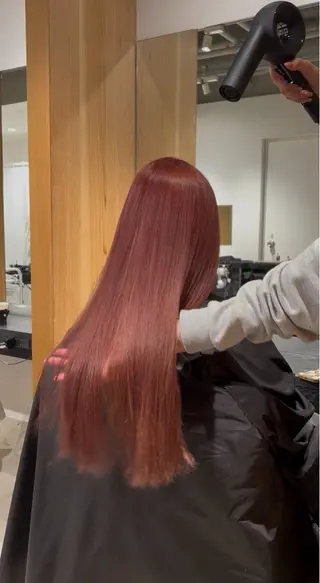 ロング カラー スキバサミを使わない カット🌼唯🌼のヘアスタイル