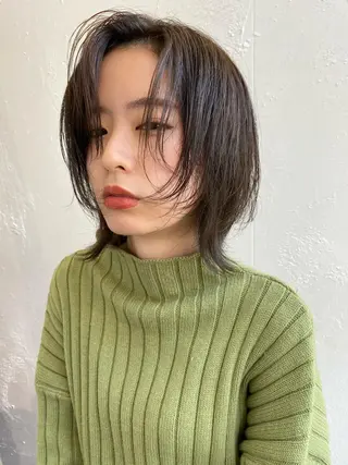 ミディアム カラー ヘアアレンジ 東 寛道のヘアスタイル