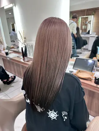 ロング 安井　昴 💫ブリーチ縮毛矯正のヘアスタイル