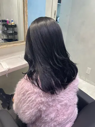 セミロング カラー 🌷ピンク/韓国風 暖色カラー ゆい🌷のヘアスタイル