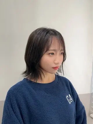 ショート 韓国レイヤー透明感 カラーヨウスケのヘアスタイル