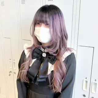 ロング カラー 🤡暖色レイヤー 🤡みさきのヘアスタイル