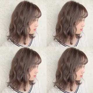 セミロング カラー 艶髪・酸性ストレート フリツのヘアスタイル