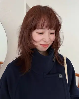 セミロング 艶髪໒꒱／透明感 カラー🍀_そら🪽のヘアスタイル